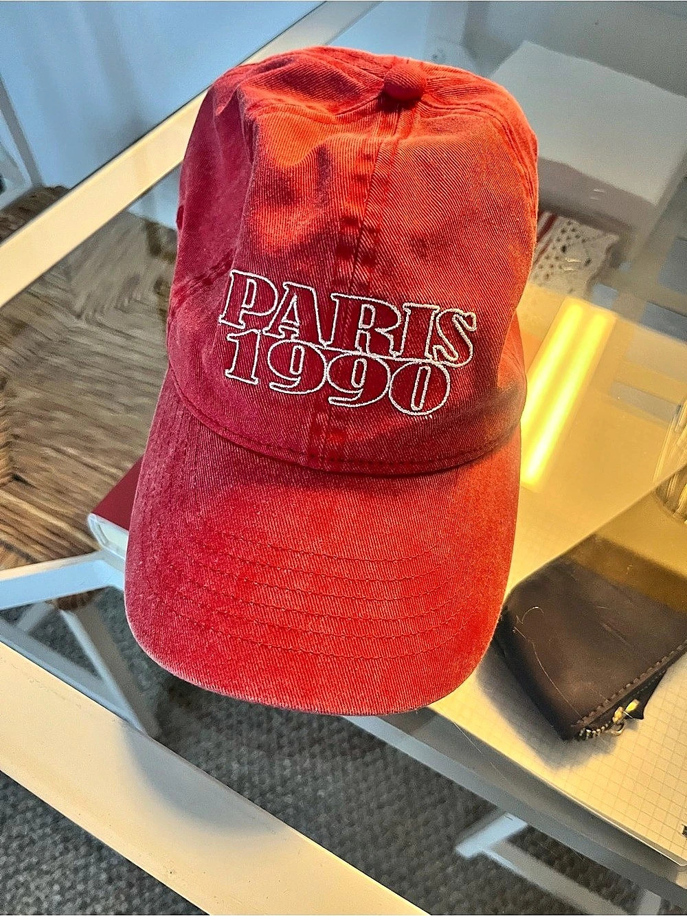 H&M Paris 1990 Embroidered Red Hat